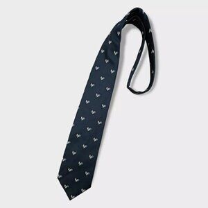 FRANCO BASSI Blue Rooster Silk DESIGNER Tie ITALY